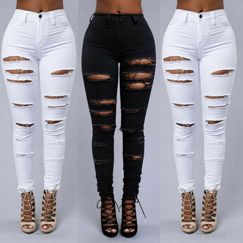 White Ripped Jeans