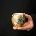 thumbnail image 2 of CNV Premium Gold-Washed Porcelain Teacup Set with Imperial Dragon Motif, Luxury Handcrafted Ceramic Master Cups for Tea Ceremony, 2 of 5
