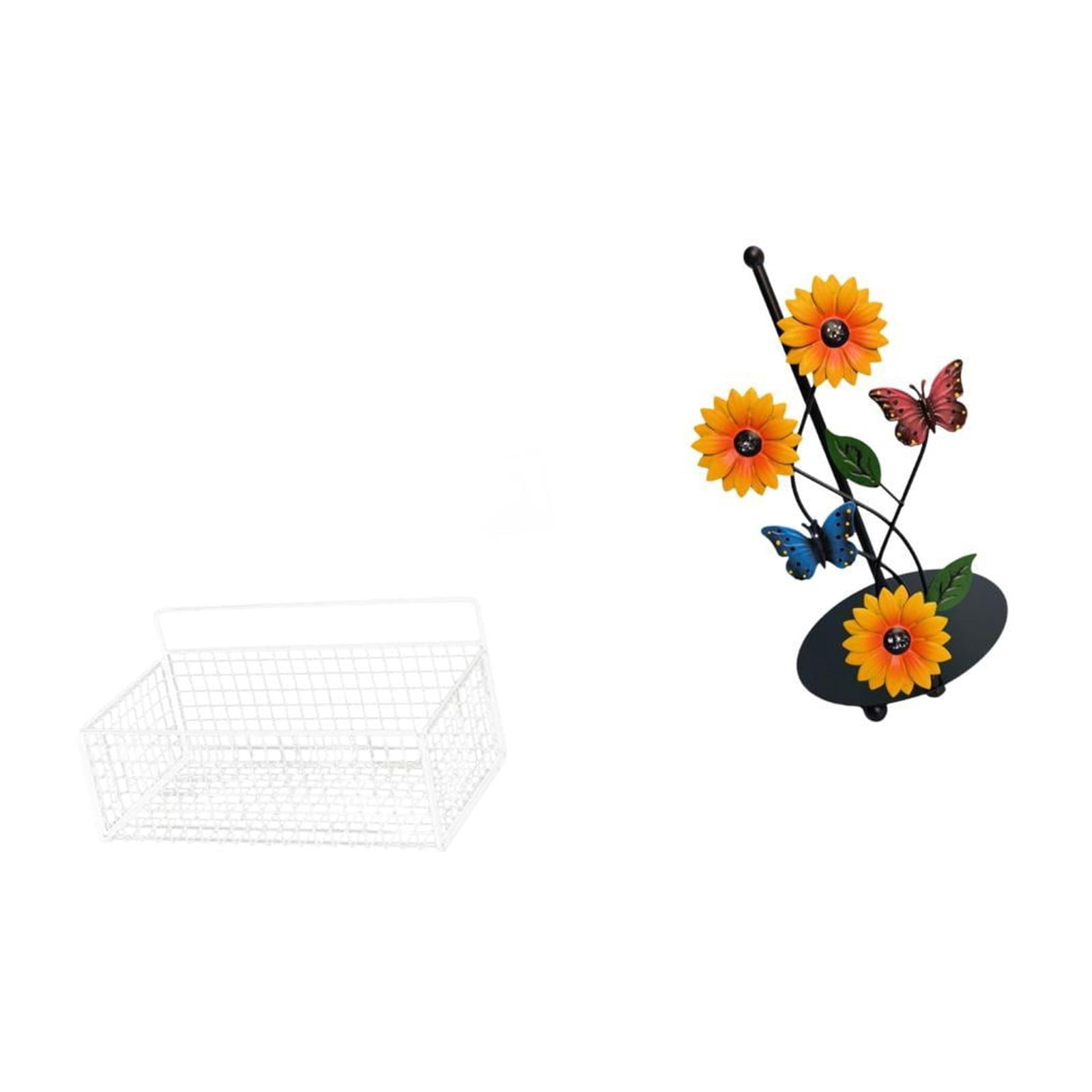 Fiocias Hanging Storage Basket Wall Organizer Cabinet Storage Basket Wall Mounted Shelves Toilet Paper Holder Iron Construction Decoration Suitable