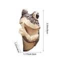 thumbnail image 3 of Kumdkd Peeking Frog Tree Ornament, Resin Garden Decor with Realistic Bark Texture, 3.54x1.77x1.57in Weatherproof Hanging Decoration for Patio, Fence, Fairy Garden & Outdoor Whimsical Decor, 3 of 6