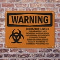 thumbnail image 5 of Biohazard Level II This Laboratory With Symbol OSHA WARNING Aluminum Sign 14 Inch x 10 Inch - 5 Pack, 5 of 8