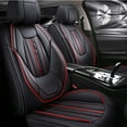 thumbnail image 1 of Maidao 2PCS Front Car Seat Covers Leather for Cadillac for SRX 2003-2016 2 Seats Airbag Compatible Leather Waterproof Front Set Cushion Protector Black, 1 of 6