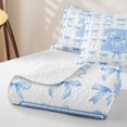 thumbnail image 4 of Manfei Cute Bowknot Quilt Full For Girls,Dreamy Princess Style Letter Z Monogram Kids Full Bedspread Sets,3 Pieces, 4 of 7