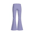 thumbnail image 5 of OOOUM Girls Flare Pants High Waisted Bell Bottom Trousers Solid Casual Pants with Pockets , 13-14 Years, 5 of 7