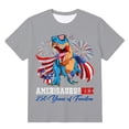 thumbnail image 4 of CONROSES 250 Anniversary Usa Toddler Boys Short Sleeve T Shirts Dinosaur Graphic July 4Th T-Shirts Tee Tops, Sizes 12-13 Years, 4 of 4