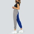 thumbnail image 6 of Sngxgn Women's High Waist Wide Leg Cargo Pants with Pockets Casual Fit Stretch Leggings Gym Sweatpants(Grey,XS), 6 of 8