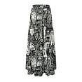 thumbnail image 5 of vigerkar Women's Summer Boho Floral Maxi Skirts High Waisted Flowy Swing Beach Long Skirt with Pockets 2025 Grey, XL, 5 of 5