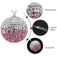thumbnail image 4 of Bling Crystal Ball Car Rear View Mirror, Rhinestone Home Decor Hanging Ornament, Crystal Sun Catcher Glam Decoration Charm New Year's Present, 4 of 7