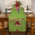 thumbnail image 3 of YIBAGA Table Runner, Merry Christmas Runner for Table Green Decorations, 13x72 inch, Polyester, 3 of 7
