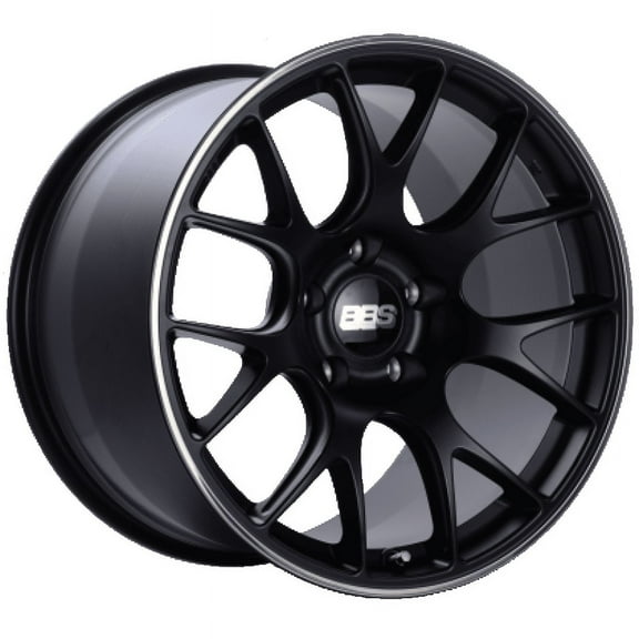 BBS CH-R 19x8.5 5x112 ET40 Satin Black Polished Rim Protector Wheel -82mm PFS/Clip Required