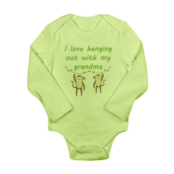 CafePress - I Love Hanging Out With My Grandma Body Suit - Long Sleeve Infant Bodysuit