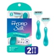 thumbnail image 1 of Schick Hydro Silk Ultra Sensitive 5-Blade Disposable Razor 2ct for Women, 1 of 10