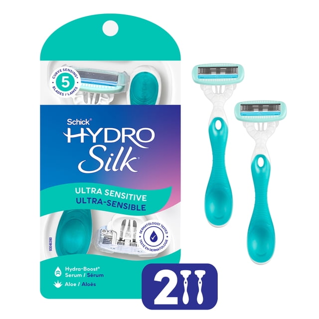 Schick Hydro Silk Ultra Sensitive 5-Blade Disposable Razor 2ct for Women
