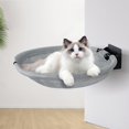 thumbnail image 1 of Hamaca para gato montada en la pared, cama plegable para gatos con tela transpirable, grande, soporta hasta 13.6 kg para dormir, jugar, trepar y descansar, 1 of 5