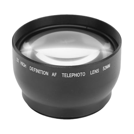 Xirurus 52mm 2X Magnification HD Teleconverter Telephoto Lens for Camera (52mm Mount) Lightweight Aluminum Alloy T2 Thread Installation for Enhanced Zoom