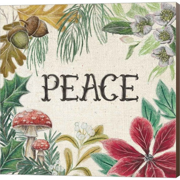 Great Art Now Christmas Chalk II Light by Mary Urban, Canvas Wall Art, 12W x 12H