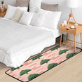 thumbnail image 5 of CURLYOOT Christmas Tree Runner Rug 2'x6' Washable Kitchen Runner Rug Indoor Non Slip Laundry Rugs Pinks Checked Floor Carpet for Hallway Kitchen Entryway Bedroom Living Room, 5 of 9