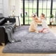 thumbnail image 1 of Alfombra Noahas Fluffy Grey Plush Fuzzy de 90 x 150 cm para dormitorio, 1 of 7