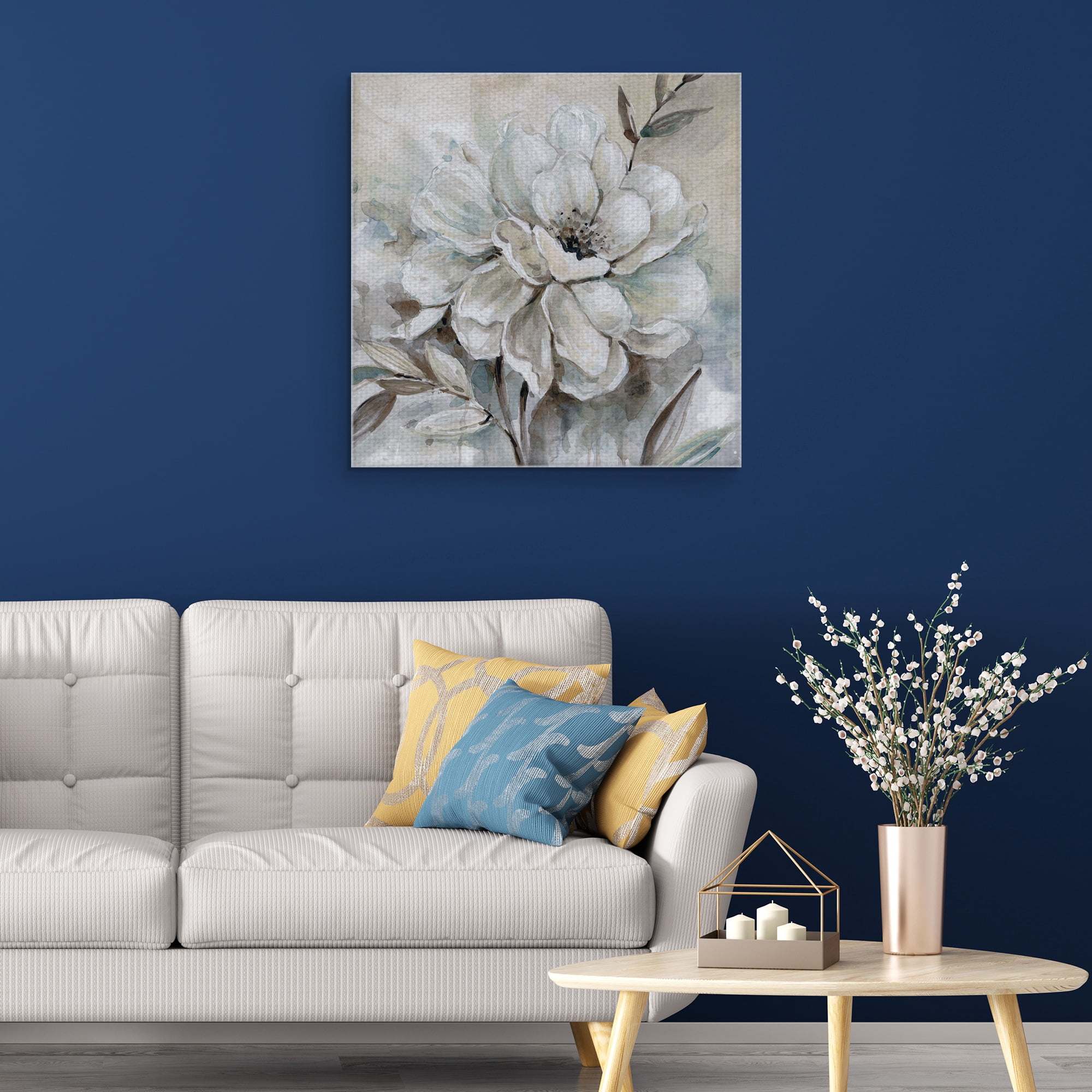Masterpiece Art Gallery Neutral Bloom I Flower By Carol Robinson Canvas Art Print24" x 24"