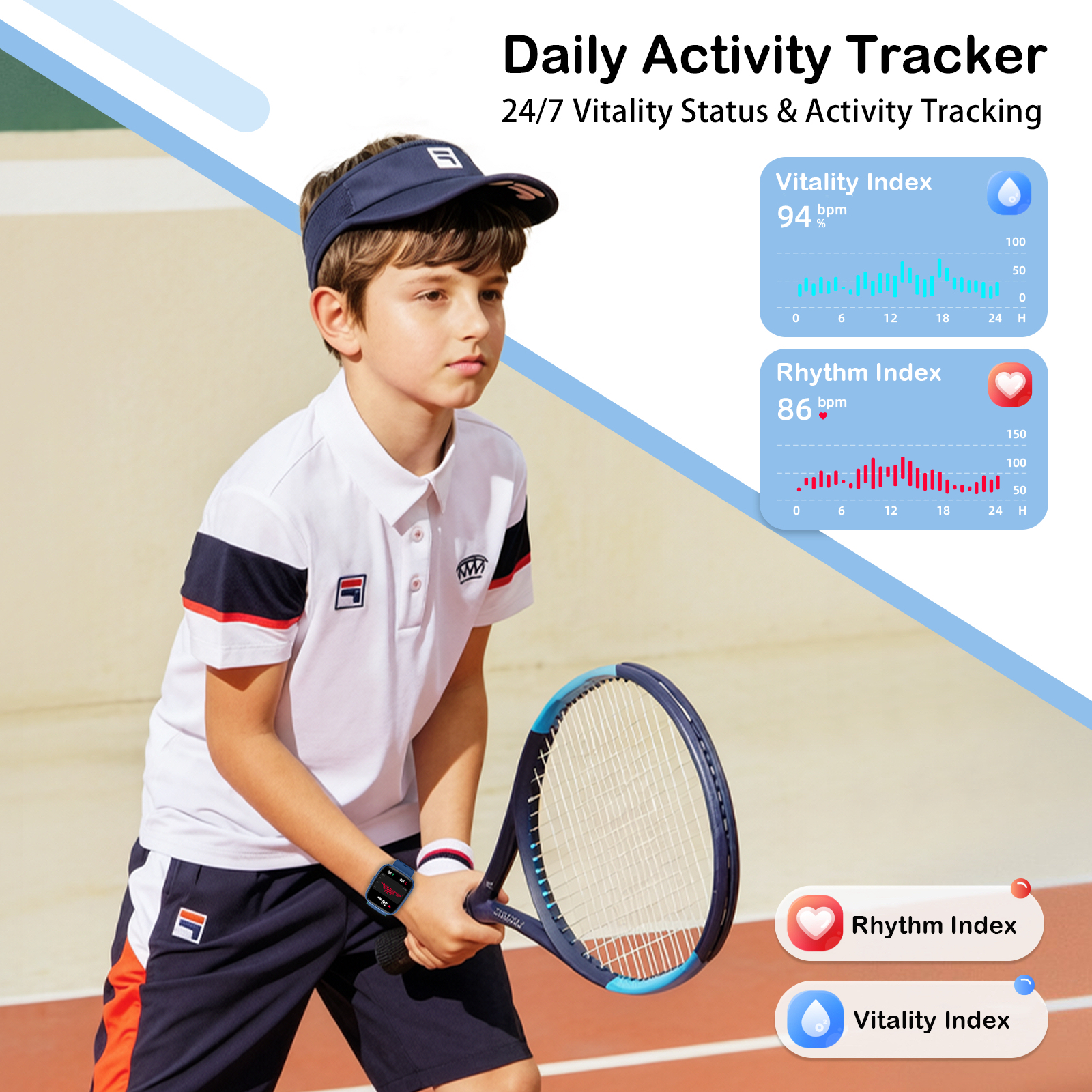 Cillso 1.83" HD Kids Smart Watch with Find My Feature photo 4