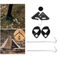thumbnail image 3 of Tarp Pole Tip Caps 90 Degree Adjusting Pole Connector Holder Shelter Tarpaulin Ripping Joint 6mm Rod Ball Strap Hook Accessories Black, 3 of 10