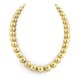 thumbnail image 1 of 14K Gold 11-13mm Golden South Sea Cultured Pearl Necklace - AAA Quality, 20" Matinee Length, 1 of 7