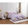 thumbnail image 5 of Btargot 3PCS Rainbow Twin Comforter Bedding Set Girls Purple Clouds Yellow Soft Kids Rainbow Bed Set, 5 of 10