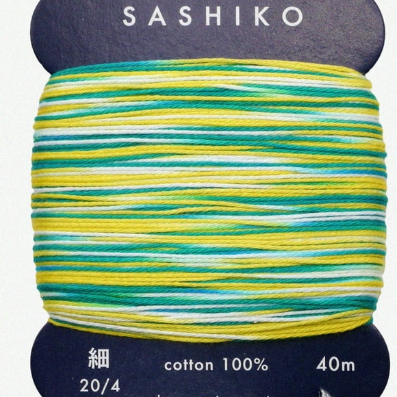 Sashiko Rainbow Ice Thread - Thin 40M Card (Single & Variegated Colors)