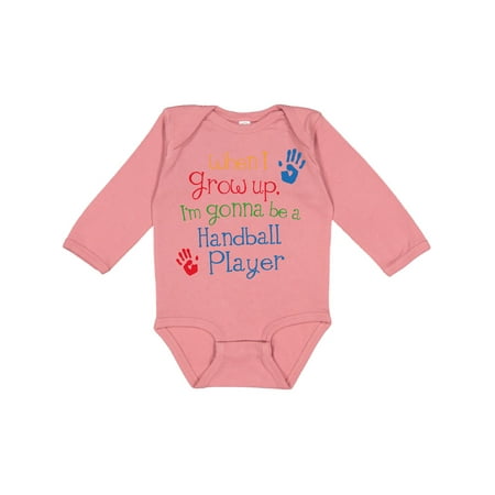 

Inktastic Handball player Future Gift Baby Boy or Baby Girl Long Sleeve Bodysuit