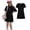 #A01-Black, variant on Abcomgle Girls Casual Dresses 10-12 Casual A Line Short Sleeve Girls Tshirt Dresses Solid Sundresses Basic Crew Neck Lightweight Dresses,Dark Green,2-3Years
