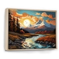thumbnail image 2 of Designart "horizon Vangogh Mountain Serenity III" Landscapes Floater Framed Wall Art Print, 2 of 7