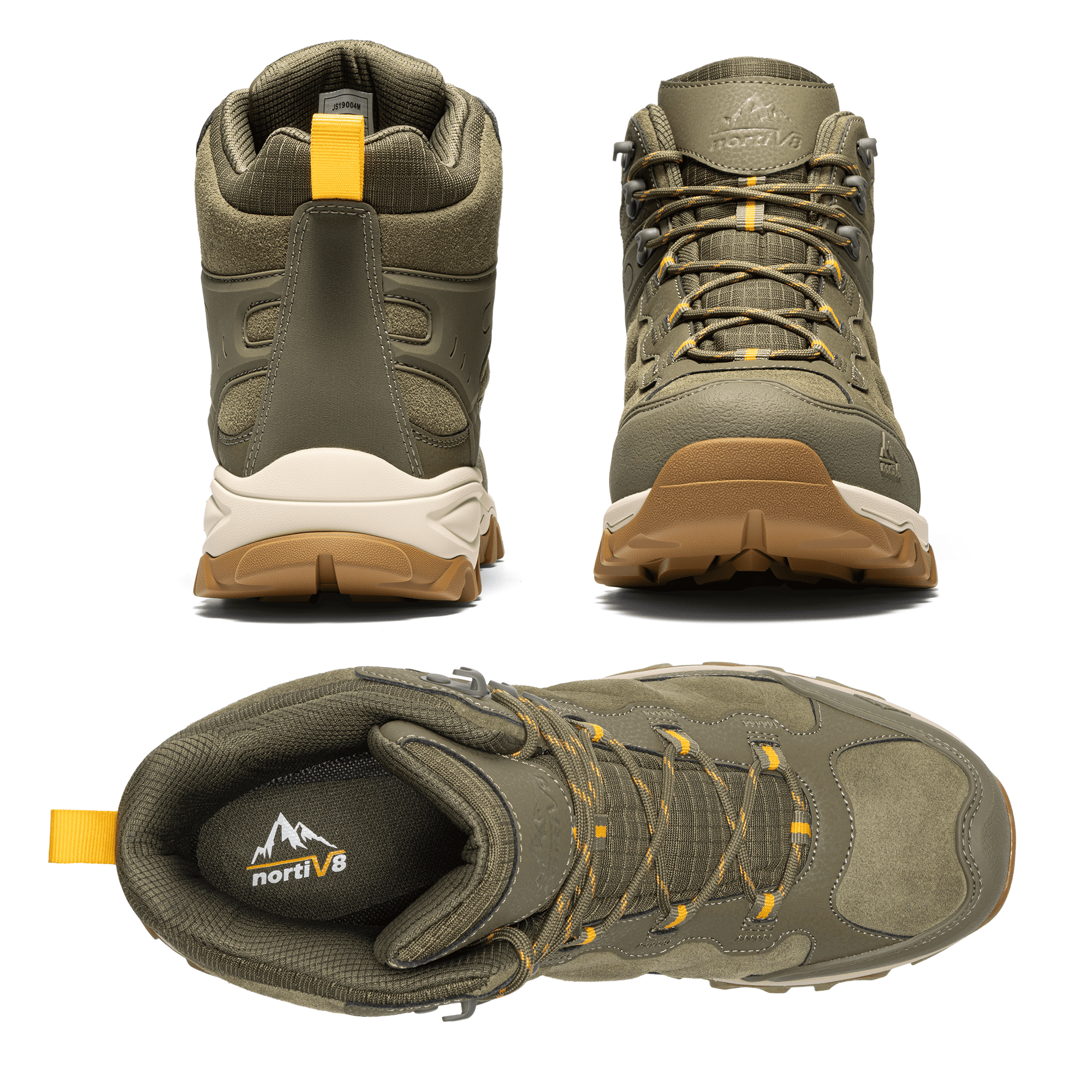 NORTIV 8 Men's Waterproof Hiking Boots Outdoor Mid Trekking Lightweight Mountaineering Shoes Paladin