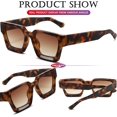 thumbnail image 3 of Square Sunglasses for Women Men Square Thick Frame Sun Glasses Simple Designer Style Shades, 3 of 6