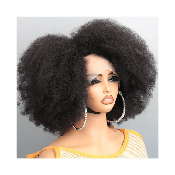 Curly Lace Front Wig Bob Human Hair Natural Hairline 13X4X2 Short Wigs 250% Density