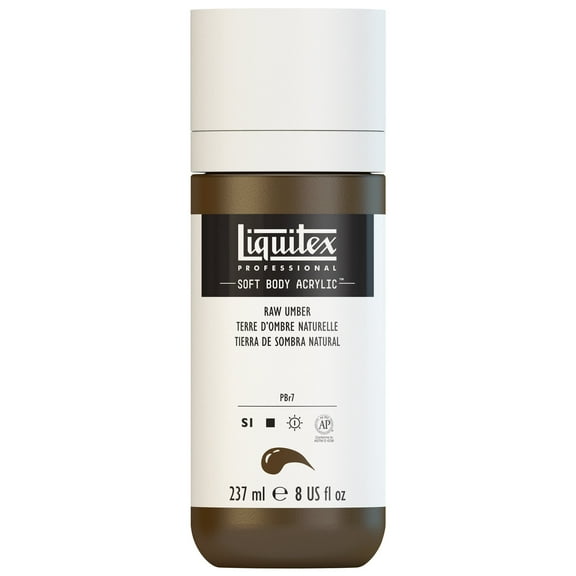 Liquitex Professional Soft Body Acrylic Color, 8 oz. Bottle, Raw Umber