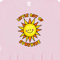 thumbnail image 4 of Inktastic Little Ray of Sunshine Cute Smiling Yellow and Orange Sun Girls Toddler Dress, 4 of 5