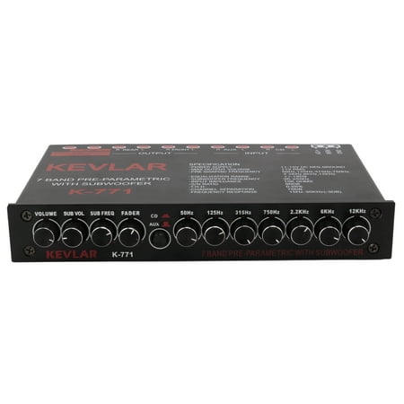 Elowen 7-Band Graphic Equalizer Car Audio Graphic Equalizer, Low Pass 7-Band Graphic EQ for Stereo System