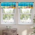 thumbnail image 2 of LALILO Kitchen Curtain Valance Underwater Scene Showing Reef Rod Pocket Window Curtain 52"x 18" Set of 2, 2 of 5