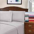 thumbnail image 3 of Superior 3-Count 95 GSM Ivory Embroidered Microfiber Bed Sheet Set, Twin XL, 3 of 4