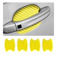 thumbnail image 1 of 4PCS Car Door Handle Sticker, Carbon Fiber Anti-Scratches Car Door Cup Protector, Non-Marking Auto Door Handle Protective Film, Universal for Most Car Handles,Yellow90mm-100mm, 1 of 5