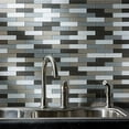 thumbnail image 2 of Aspect Peel and Stick Backsplash 12.5in x 4in Subway Rustic Clay Matted Glass Tile for Kitchen and Bathrooms (3-Pack), 2 of 3