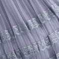 thumbnail image 4 of Ahabrexf High Waisted Pleated Skirt for Women A-Line Mid-Length Mesh Lace Patchwork Design, 4 of 6