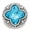 Blue, variant on Four Point Rhinestone Snap Jewelry Ginger Charm Button, For Interchangeable DIY Customizable Accessories