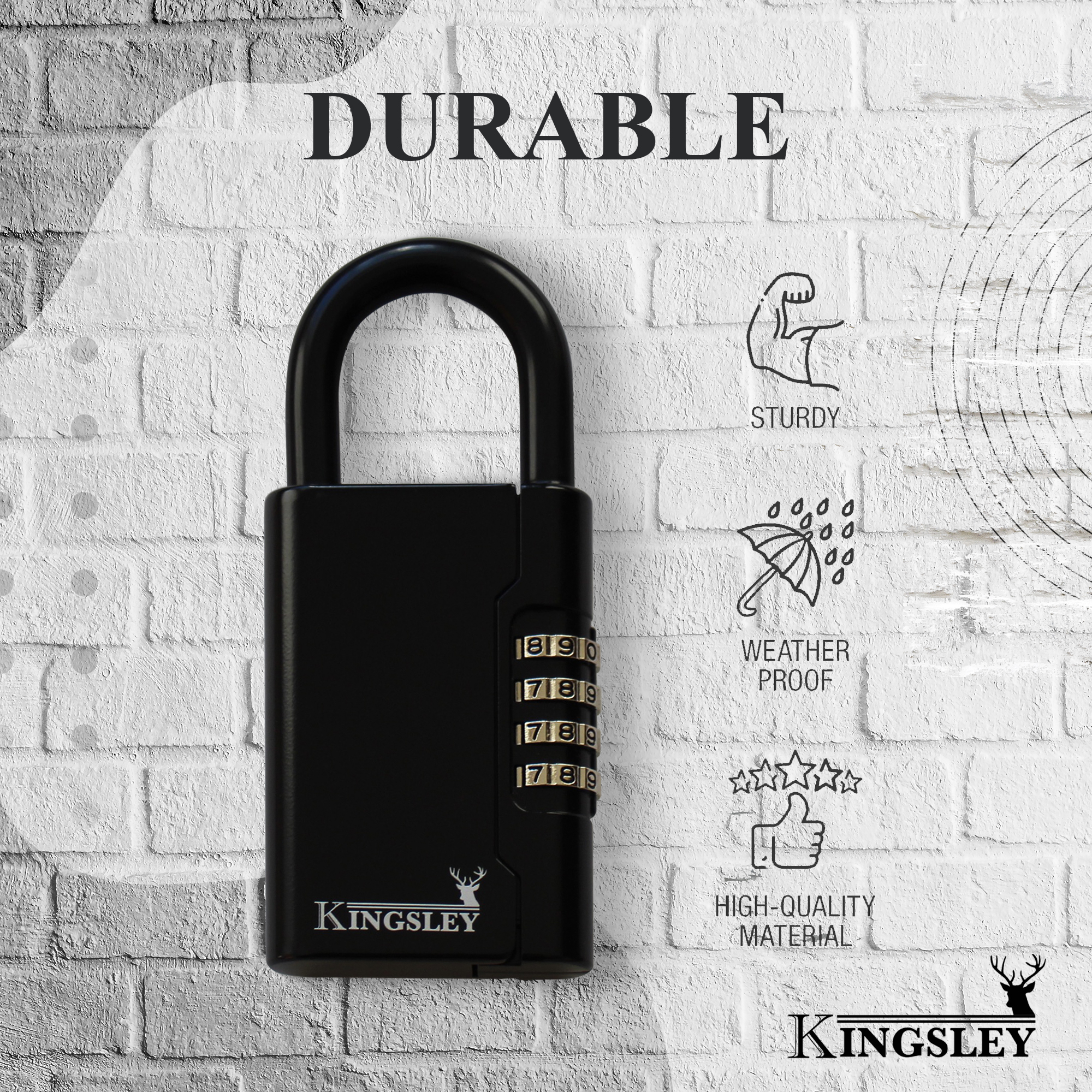Kingsley Guard-a-Key Lockbox with Combination Lock photo 3