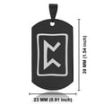 thumbnail image 2 of Stainless Steel Elder Futhark Perdhro Rune Dog Tag Pendant Necklace, 2 of 3