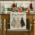 thumbnail image 7 of Stripes Pine Trees Merry Christmas Table Runner, Winter Xmas Holiday Kitchen Dining Table Decoration for Home Party Decor, 7 of 7