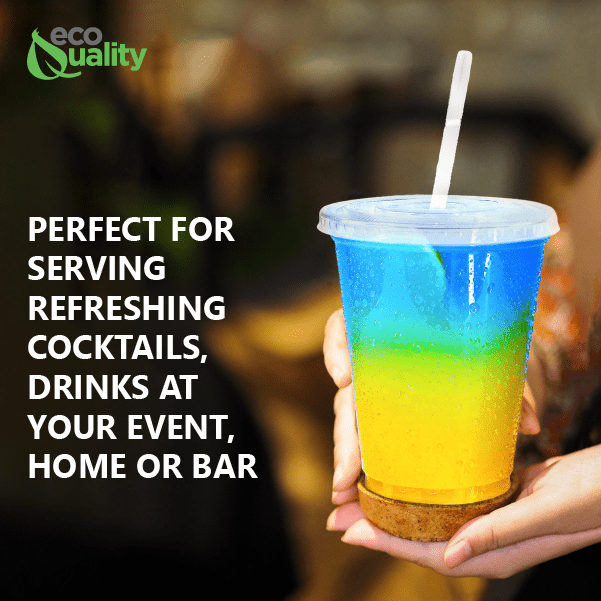 32 oz Clear Plastic Cups with Lids and STRAWS, Disposable Drinking Cups for  Cold Drinks, Iced Coffee…See more 32 oz Clear Plastic Cups with Lids and