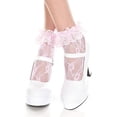 thumbnail image 2 of Music Legs Women's Lace ruffle ankle hi- 574-WHITE, 2 of 2