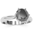 thumbnail image 2 of Crown Setting Black Onyx Engagement Ring In 14k White Gold, 2 of 6