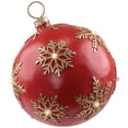 thumbnail image 2 of Northlight LED Lighted Glittered Christmas Ball Ornament Decoration - 12" - Red - White Lights, 2 of 7